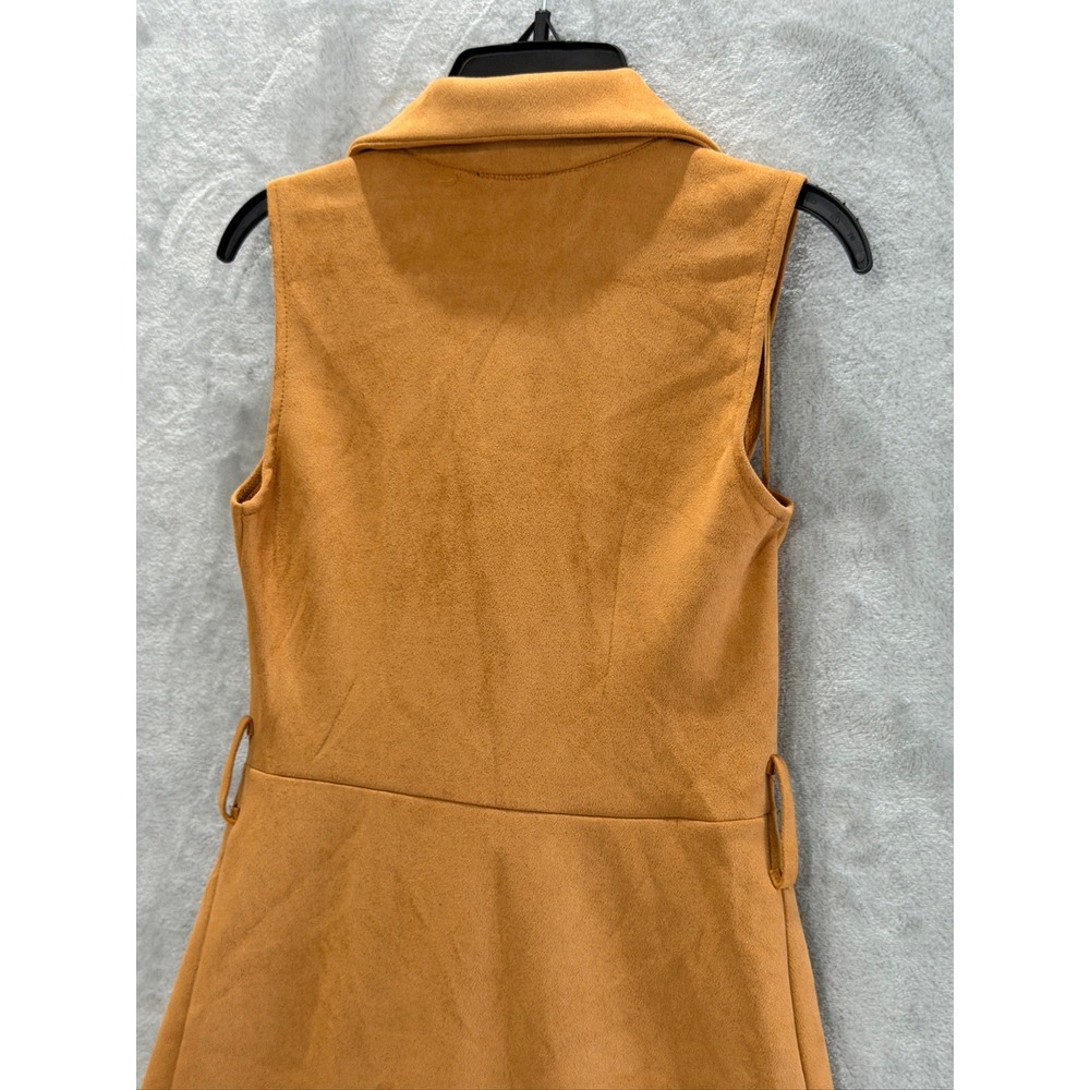Rosie Harlow Planet Gold Juniors' Faux-Suede Sleeveless Jacket Midi Dress XS $69 - Picture 11 of 12